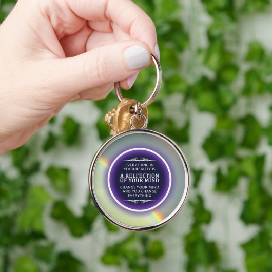 Porte-clés Arc en ciel inspirant (Main)