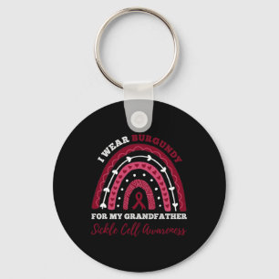 Porte-clés Arc-en-ciel Je Porte Burgundy Grand-Père Cellule F