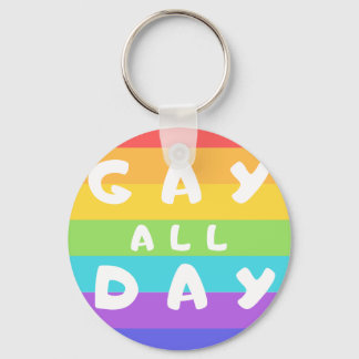 Porte-clés Arc-en-ciel LGBT+ Fierté Cercle à clé ronde