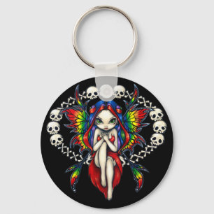 Porte-clés "Arc-en-ciel porte - clé d'os"