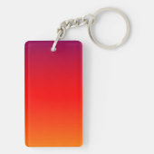 Porte-clés Arc-en-ciel rectangulaire à double face rouge et v (Dos)