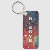 Porte-clés arc-en-ciel tie-dye (Recto)