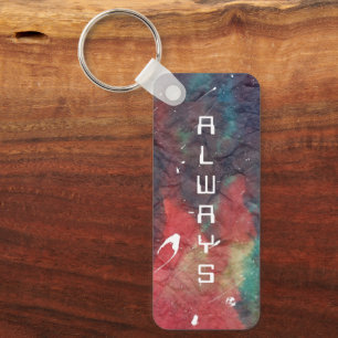 Porte-clés arc-en-ciel tie-dye