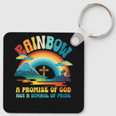 Porte-clés Arc En Ciel Une Promesse De Dieu Pas Un Symbole De (Dos)