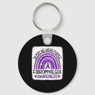 Porte-clés Arc En Mai Nous Portons Violet Fibromyalgie Reconn
