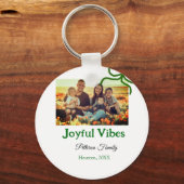 Porte-clés Arc vert joyeuse Vibes ajouter le nom de la photo  (Verso)
