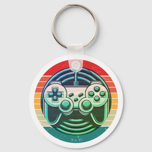 Porte-clés Arcade de jeux vidéo rétro (Recto)