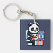 Porte-clés Arcade Panda Gamer - Retro Pixel Art Gaming Design (Devant)