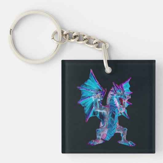 Porte-clés Arcane Nuit Visuelle Serpent Infini Bleu Éthéré (Devant)