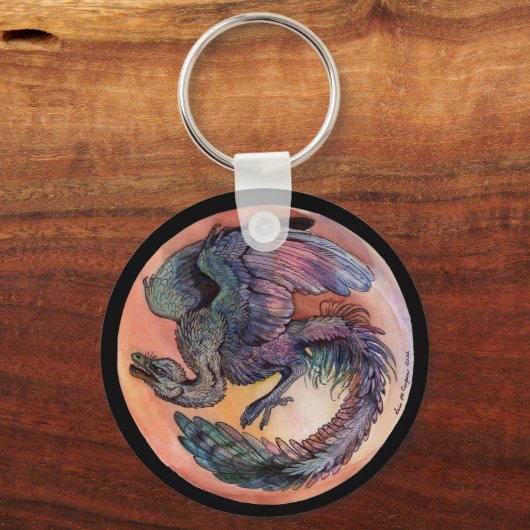 Porte-clés Archaeopteryx ronde (Verso)