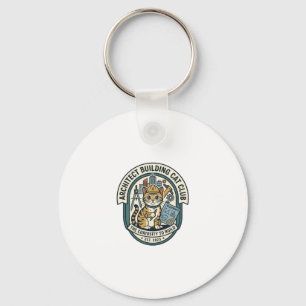 Porte-clés Architect Building Cat Cat Graphic Tee Art - Archi