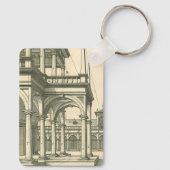 Porte-clés Architecture Ancienne, Cour romaine avec Colonnes (Verso)