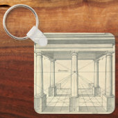 Porte-clés Architecture Ancienne, Portique Romain avec Colonn (Recto)