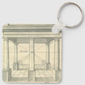 Porte-clés Architecture Ancienne, Portique Romain avec Colonn (Dos)