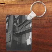 Porte-clés Architecture de gratte-ciel en acier de constructi (Verso)