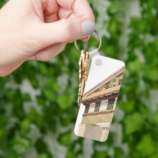 Porte-clés Architecture grecque vintage, Temple d'Athéna (main)