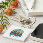 Porte-clés Architecture Skyline de Francfort-Allemagne (Devant Droit)