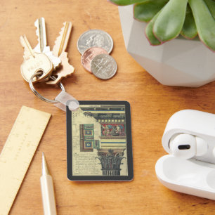 Porte-clés Architecture vintage, Colonne avec moulage Cornice