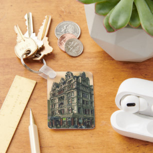 Porte-clés Architecture vintage de l'hôtel Queens Leicester S