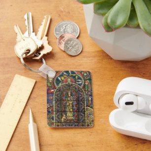 Porte-clés Architecture vintage, Fenêtre en verre tendu de l'