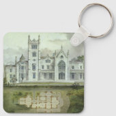 Porte-clés Architecture vintage, Plan Château Français (Dos)