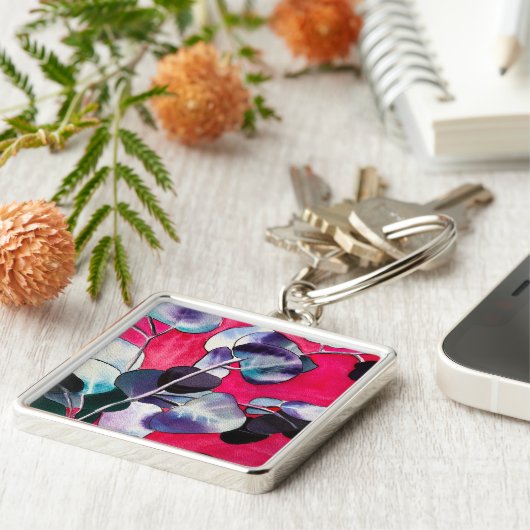 Porte-clés Ardoise feuille gomme (Côté)