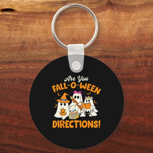 Porte-clés Are You Fall-o-ween Directions Funny Ghost Teacher (Recto)