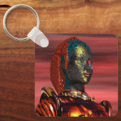 Porte-clés ARES - CYBORG PORTRAIT, RED SUNSET Science Fiction (Recto)