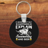 Porte-clés Argent Acheter Bonheur Motoneige bière (Recto)