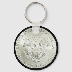PORTE-CLÉS ARGENT AMÉRICAIN D'AVION DOLLAR-PORTE - CLÉ