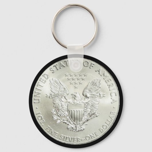 PORTE-CLÉS ARGENT AMÉRICAIN D'AVION DOLLAR-PORTE - CLÉ (Recto)