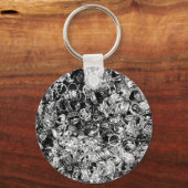 Porte-clés Argent anneau texture arrière - plan (Recto)