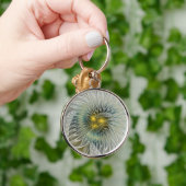 Porte-clés Argent d'or Imaginaire Fractal Abstrait Art (Main)