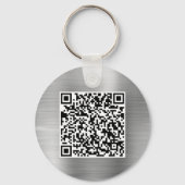 Porte-clés argenté promotionnel avec code QR de lo (Verso)