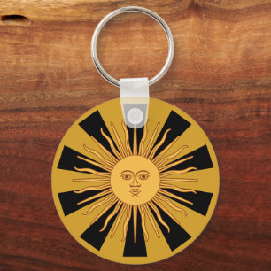 Porte-clés Argentina Golden Sun, Sol de Mayo fashion