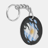 Porte-clés Argentine déchiré le drapeau (Devant gauche)