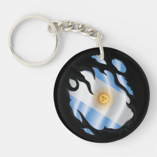 Porte-clés Argentine déchiré le drapeau