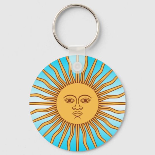 Porte-clés Argentine - Drapeau Soleil - Porte - clé (Recto)