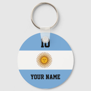 Porte-clés Argentinian flag of Argentina custom name keychain