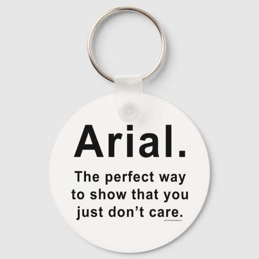 Porte-clés Arial Police Humour Mug (Recto)