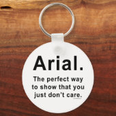Porte-clés Arial Police Humour Mug (Recto)