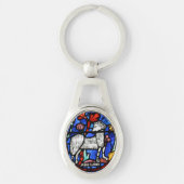 Porte-clés Aries Astrologie Gothique Vitrail Windows O Kc (Devant)