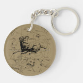 Porte-clés Aries Constellation Hevelius 1690 March 21 - Apr19 (Dos)