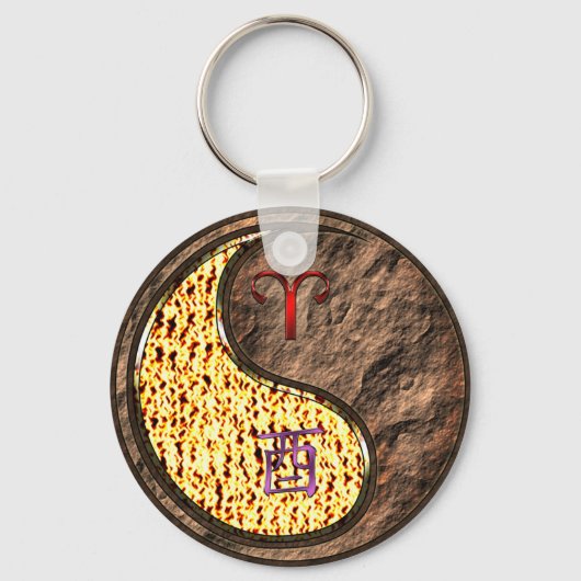 Porte-clés Aries & Earth Rooster (Recto)