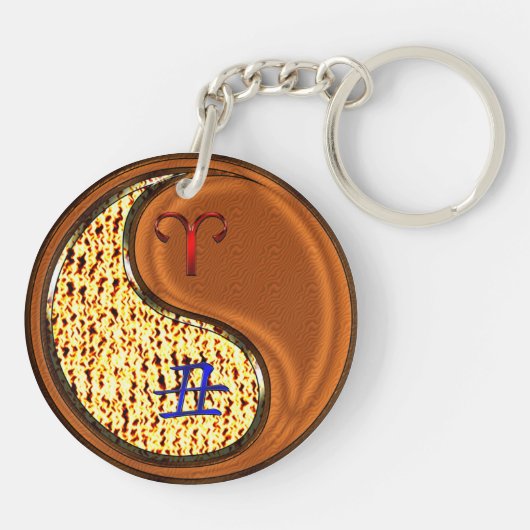 Porte-clés Aries et bois d'ox (Dos)