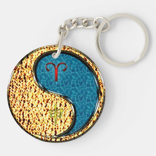 Porte-clés Aries et singe de l'eau (Dos)