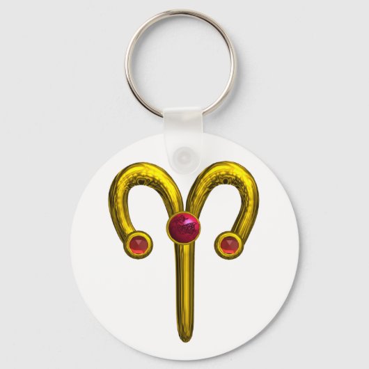 Porte-clés ARIES GOLD ZODIAC BIRTHDAY JEWEL White (Recto)