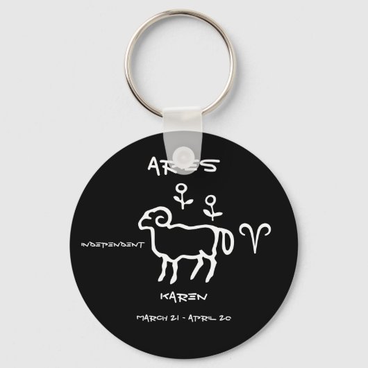 Porte-clés Aries personnalisé (Recto)