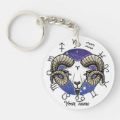 Porte-clés Aries & Sagittarius Custom Keychain (Devant)