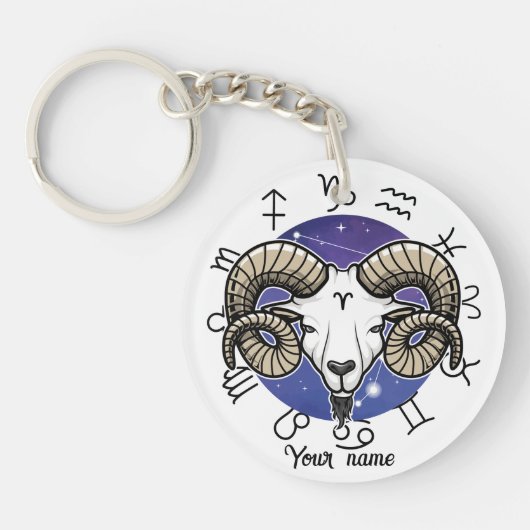 Porte-clés Aries & Sagittarius Custom Keychain (Devant)